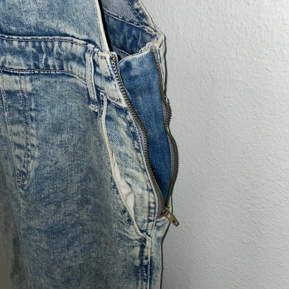 Old Navy Vintage Y2K Denim Bib Overalls Girls L‎ 10 Blue Light Wash Relaxed